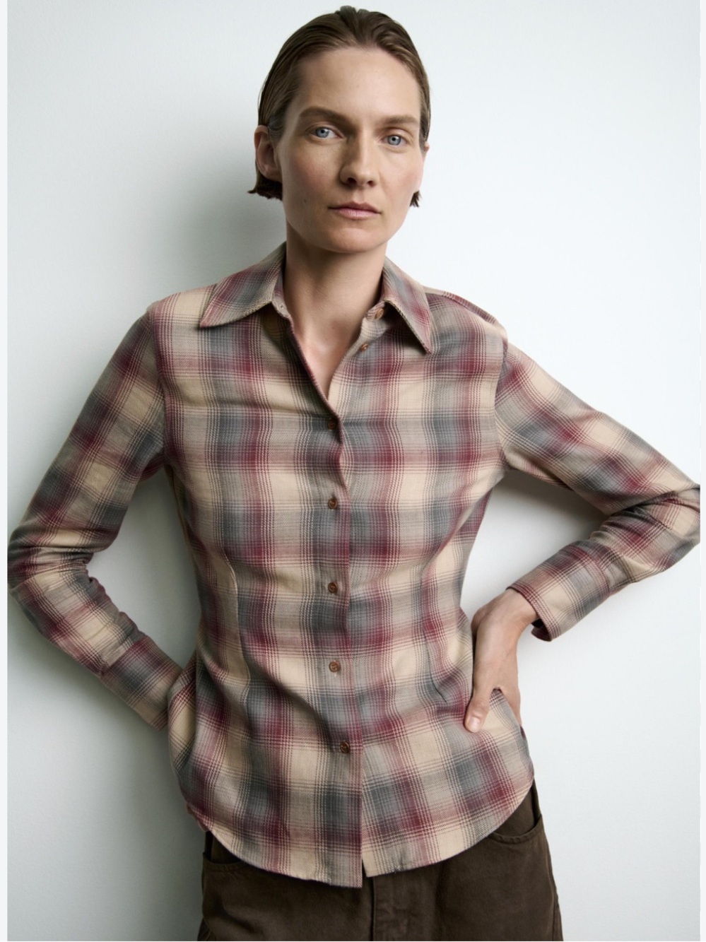 Zara Cotton Plaid Shirt
